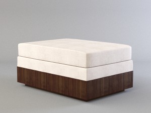 bill sofield solange sectional ottoman by mcguire 3D Model