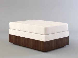 bill sofield solange sectional ottoman by mcguire 3D Model