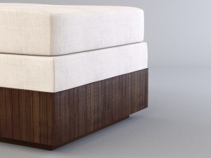 bill sofield solange sectional ottoman by mcguire 3D Model