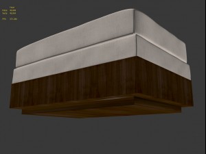 bill sofield solange sectional ottoman by mcguire 3D Model