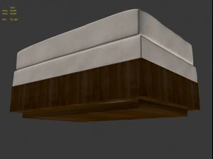 bill sofield solange sectional ottoman by mcguire 3D Model