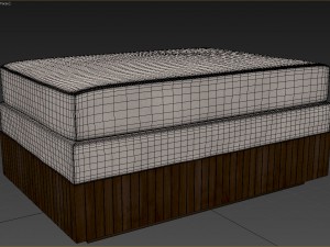 bill sofield solange sectional ottoman by mcguire 3D Model