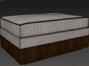 bill sofield solange sectional ottoman by mcguire 3D Model