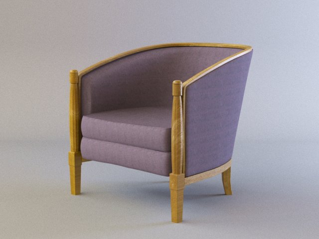 velveteen armchair 3D 모델 .c4d .max .obj .3ds .fbx .stl .blend 