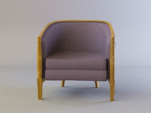 velveteen armchair 3D 모델