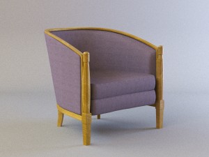 velveteen armchair 3D 모델