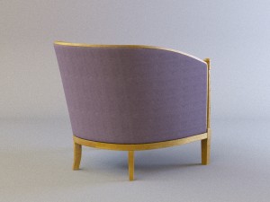 velveteen armchair 3D 모델