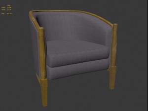velveteen armchair 3D 모델