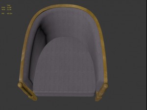 velveteen armchair 3D 모델