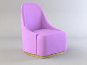 armshort sofa Model 3D