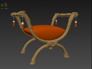 classic bench 3D Model