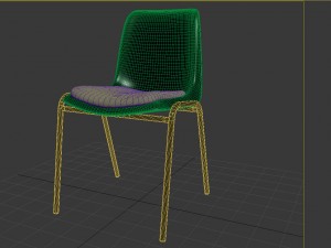 back to gym chair 3D Model