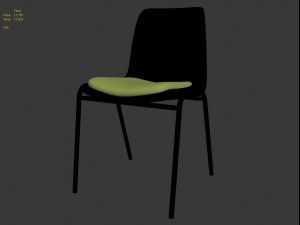 back to gym chair 3D Model