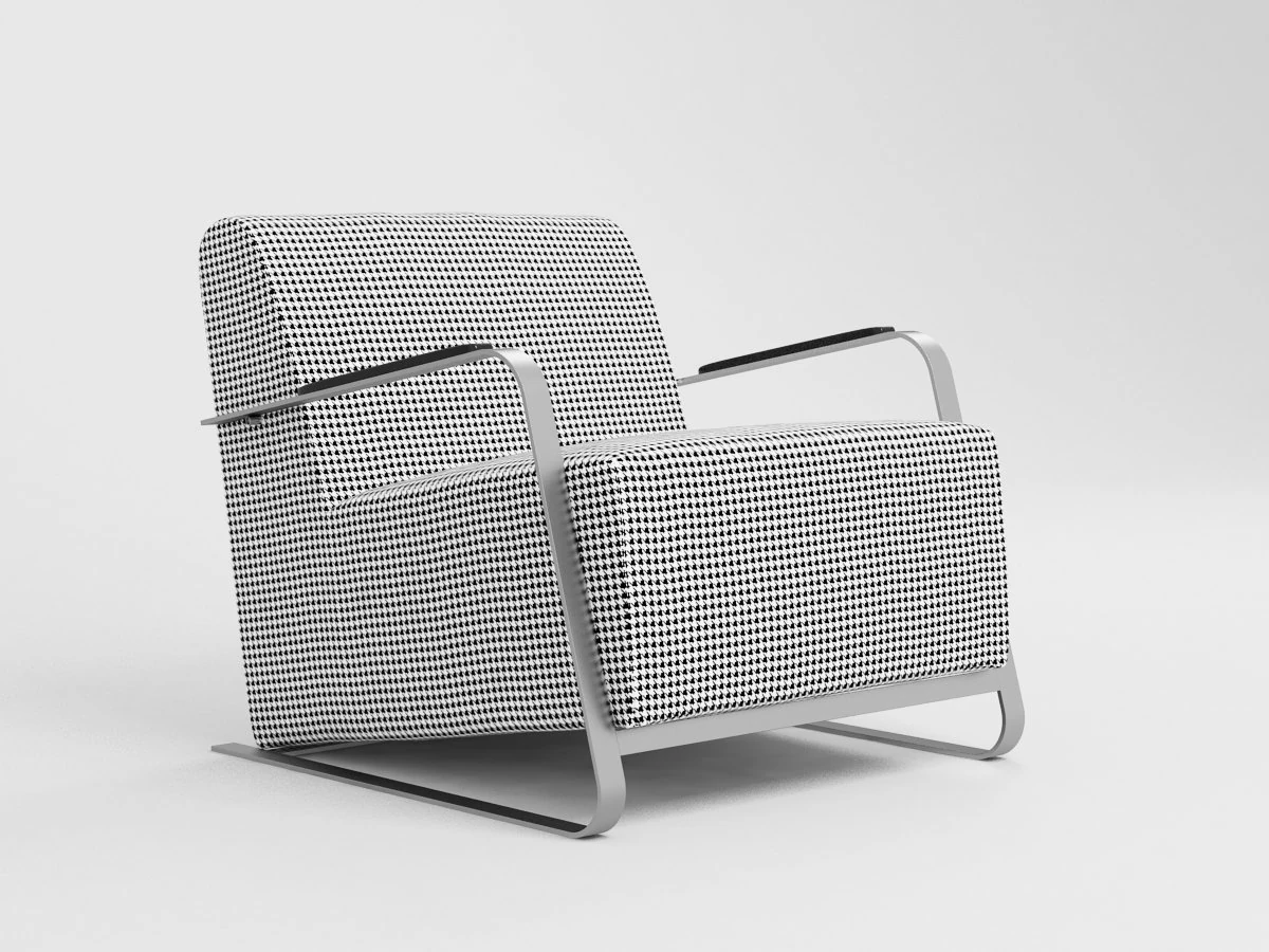 adwin blackwhite chair 3D Model .c4d .max .obj .3ds .fbx .stl .blend 