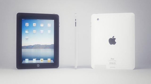 ipad 2 3D Model .c4d .max .obj .3ds .fbx .stl .blend 