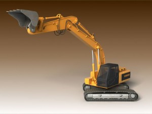 excavator animated rigged Modelo 3D
