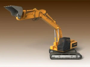 excavator animated rigged 3D Model