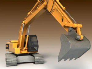 excavator animated rigged 3D Model
