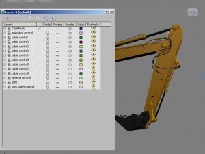 excavator animated rigged Modelo 3D