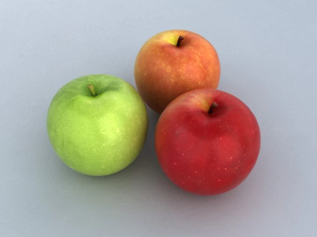 photorealistic apples 3D Model .c4d .max .obj .3ds .fbx .stl .blend