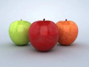 photorealistic apples 3D Model