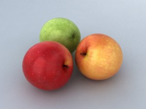 photorealistic apples 3D-Modell