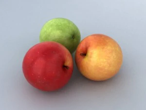 photorealistic apples 3D Model