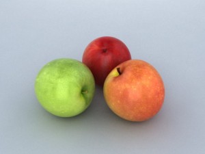 photorealistic apples 3D-Modell