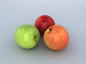 photorealistic apples 3D Model