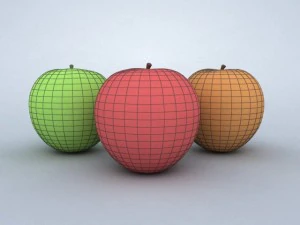 photorealistic apples 3D Model