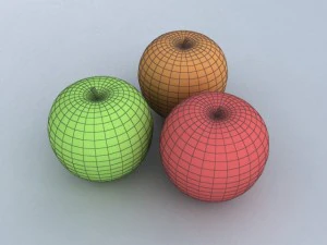 photorealistic apples 3D Model