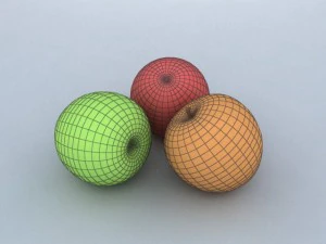 photorealistic apples 3D Model