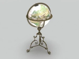 antique globe  stand 3D Model