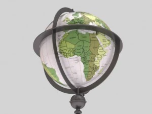 antique globe  stand 3D Model