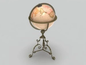 antique globe  stand 3D Model