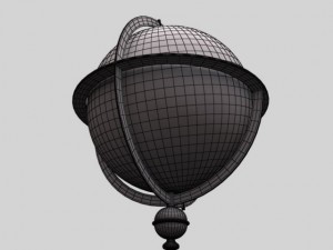 antique globe  stand Model 3D