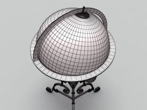 antique globe  stand Model 3D