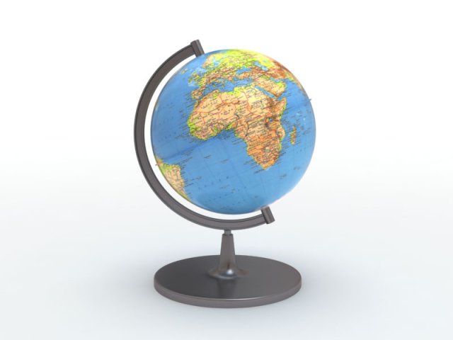 desk globe 3D 모델 .c4d .max .obj .3ds .fbx .stl .blend 