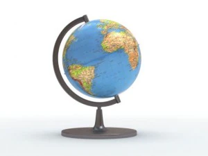 globe de bureau Modèle 3D