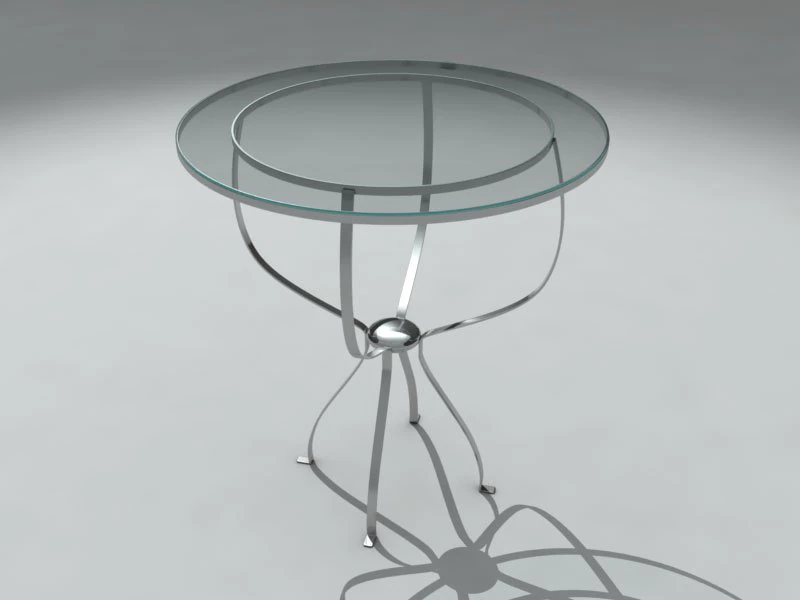 round glass table 3D Model .c4d .max .obj .3ds .fbx .stl .blend