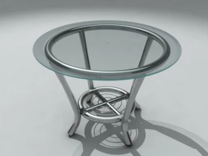 round glass table 3D Model