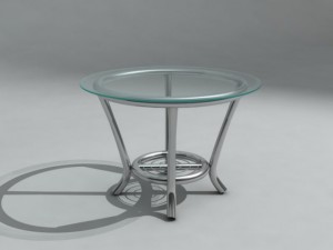 round glass table Modèle 3D