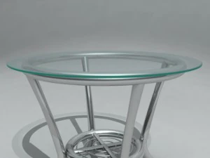 round glass table 3D Model
