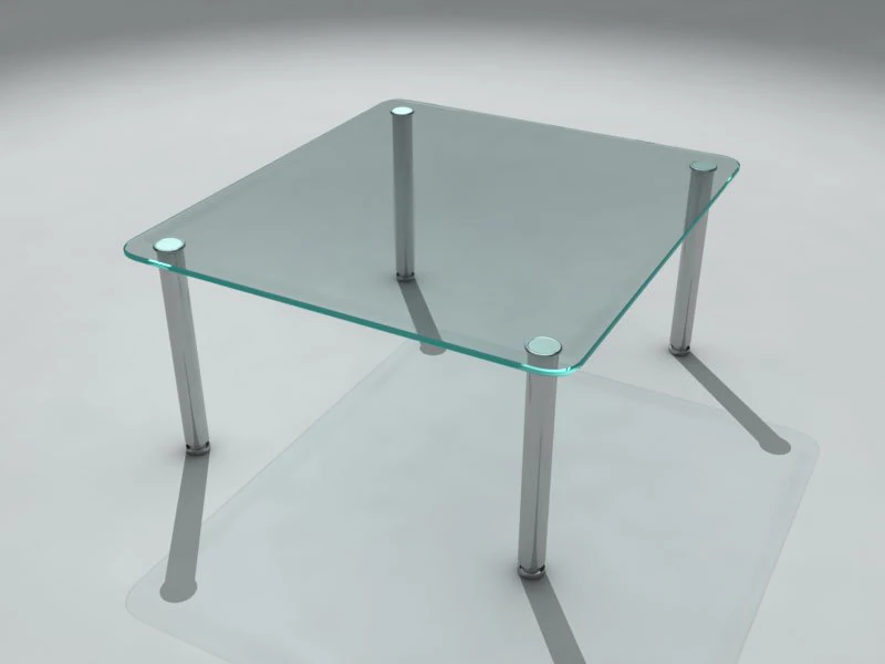 glass table 3D Model .c4d .max .obj .3ds .fbx .stl .blend 