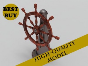 ship steering wheel Modelo 3D