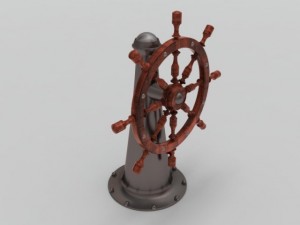 ship steering wheel 3D Model