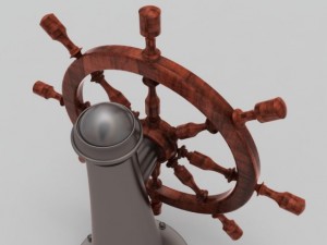 ship steering wheel 3D Model