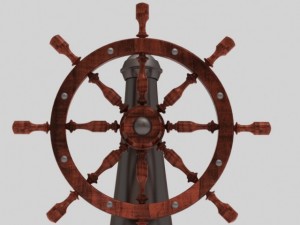 ship steering wheel 3D Model