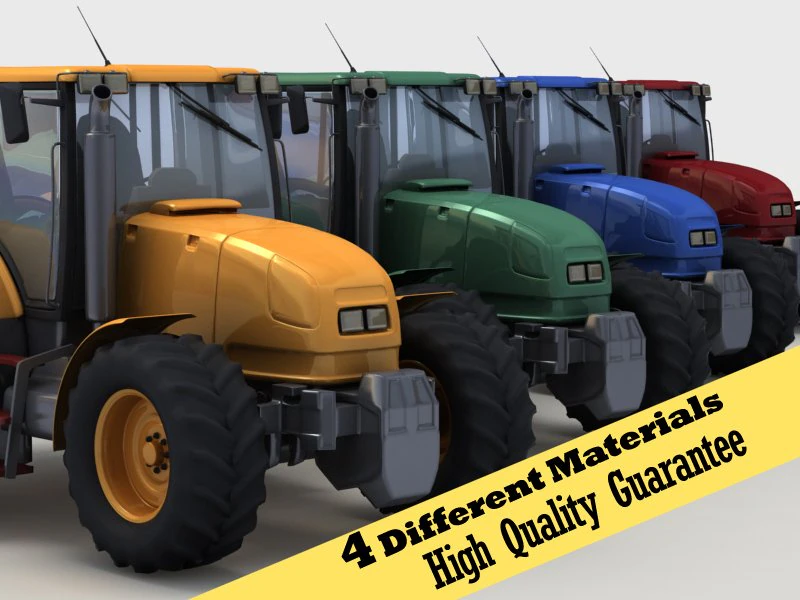 tractor 3D Model .c4d .max .obj .3ds .fbx .stl .blend 