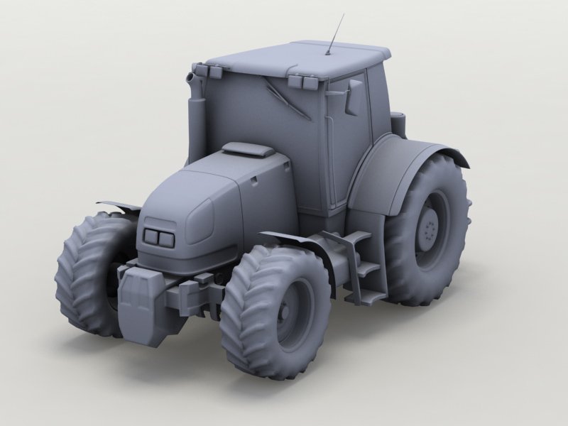 Трактор 3d модель